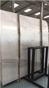 Jazz White Marble Tiles Slabs Ashlar Pattern