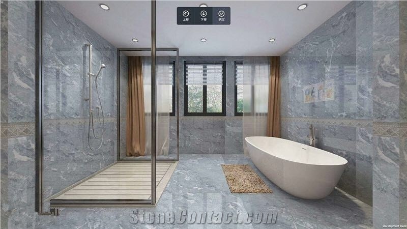 Silver Wave Marble Slabs Wall Tiles Bathroom Opus