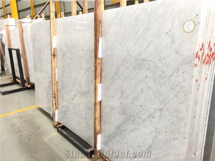 Snow White Marble Slabs Walling Tiles Polish
