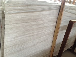White Wooden Marble Flooring Tile Slabs Polished