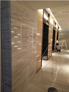 White Wooden Marble Slabs Tiles Flooring Polished