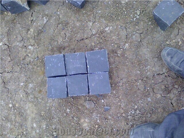 Zhangpu Black Basalt Cube Stone Pavers Cobbles
