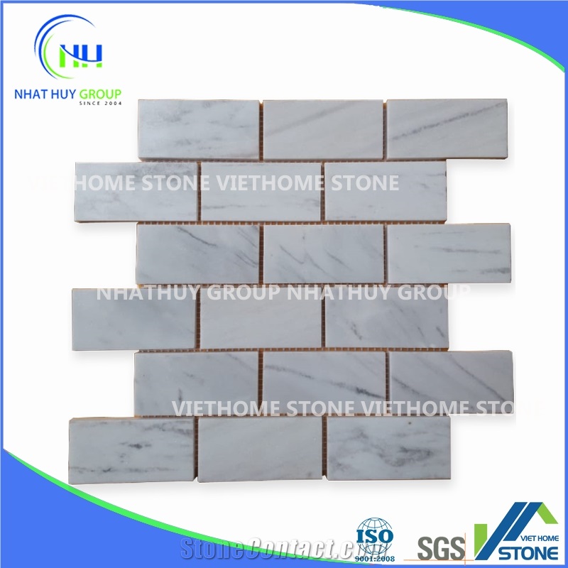 Crystal White Mixed Multicolor Marble Mosaic
