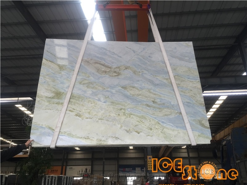 Chinese Moon River Marble,Changbai White Slab,