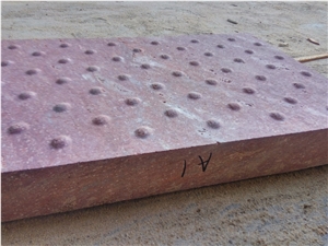 G666 Red Porphyry Tactile Blind Paving Stone