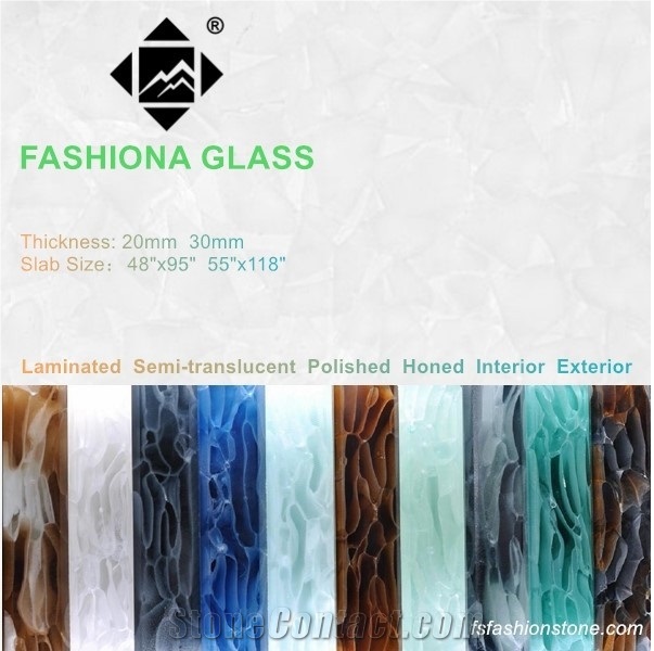 Fashiona Laminated Jade Glass Slab