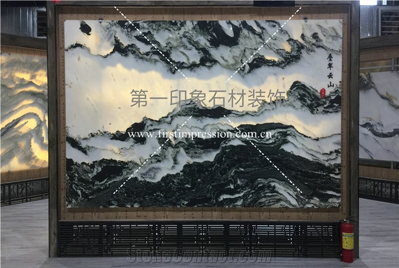 Hot Sale Landscape Painting Marble Backgroud Wall