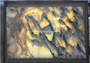 New Landscape Painting Marble Backgroud Wall