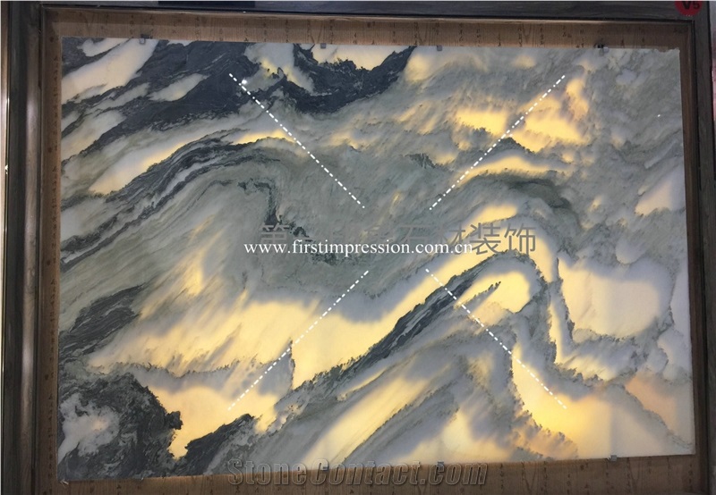 Popular Landscape Painting Marble Backgroud Wall