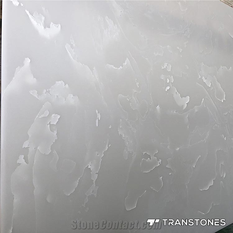 Translucent White Onyx Faux Alabaster Slab from China