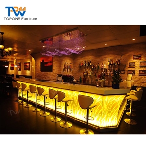 Popular Luxury Led Marble Bar Counters Tops Design