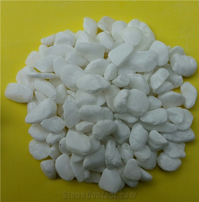 Yen Bai White Marble Pebble Stone