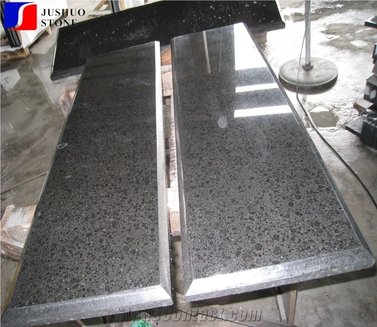 G684 Black Polished Basalt Nslabs Steps/Stair Use