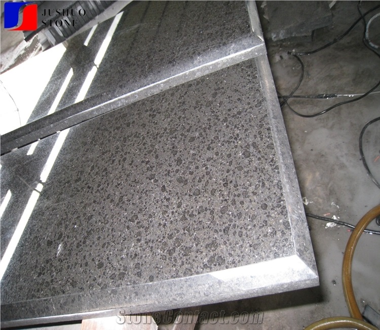G684 Black Polished Basalt Nslabs Steps/Stair Use