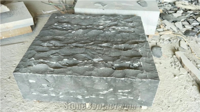 China Absolute Black Granite Garden Wall Stone