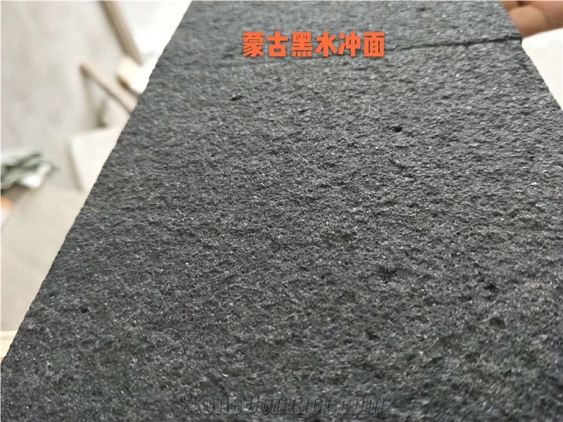 China Black Granite Blind Stone Pavers,Cube Stone