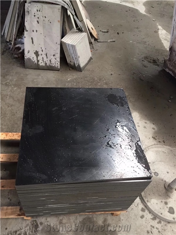 China Pure Black Granite Tile,King Black Panel