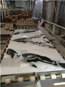 China Panda White Marble Slabs Floor Wall Covering