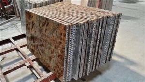 Giallo Crystal Granite Stone Honeycomb Panel