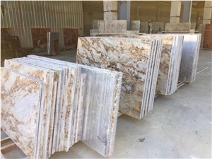 Giallo Crystal Granite Stone Honeycomb Panel