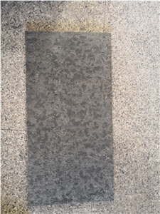 Hebei Black Flamed Brushed Granite Flooring Tiles