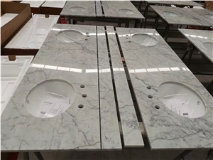 White Carrara Marble Stone Customized Countertop