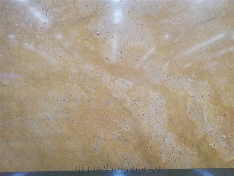 Yellow Gold Color Royal Golden Marble Slab Pattern