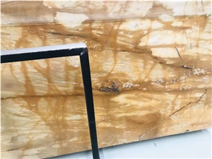 Yellow Golden Siena Marble Wall Cladding Slabs