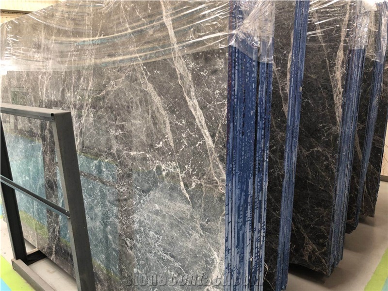 Hermes Grey Marble Slab/Tile for Wall Cladding