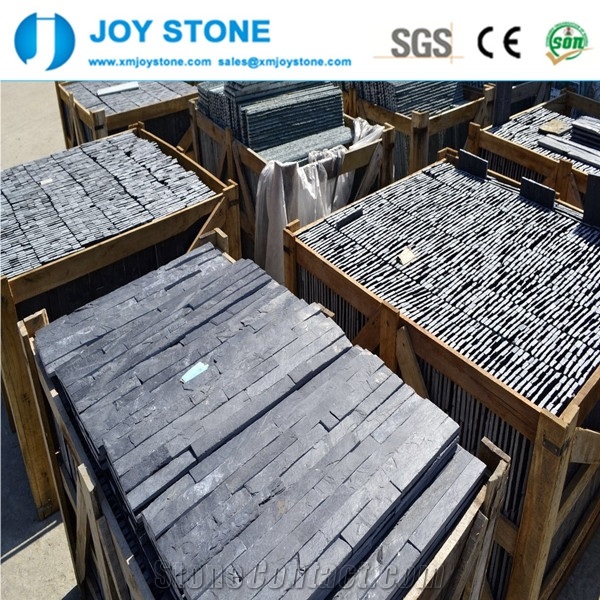 Chinese Black Slate Thin Cultured Stone Venner
