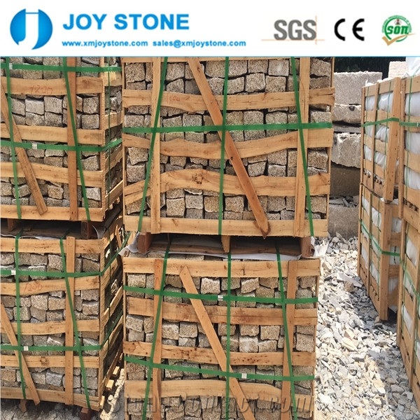 Chinese Cheap G682 Yellow Granite Cube Stone Paver