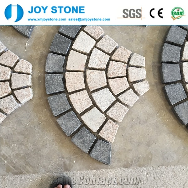 Paving Stone G684 with G682 Fan Pattern Outdoor Design