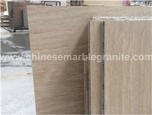 Beige Grain Marble Aluminum Honeycomb-Backed Panel