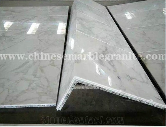 Calacatta White Marble Composite Honeycomb Panels