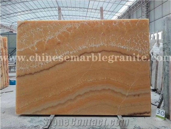 Chinese Orange Rainbow Onyx Slabs & Tiles