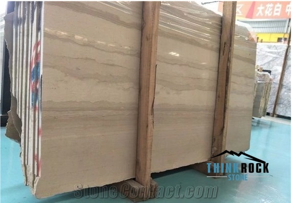 Durable New Athen Wooden Beige Marble Wall Cover
