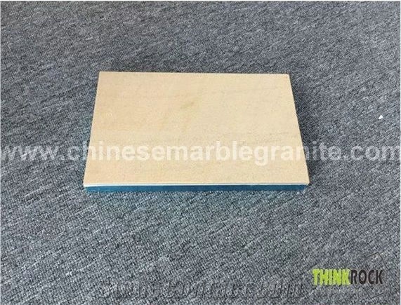 Lightweight Beige Sandstone Honeycomb-Backed Panel