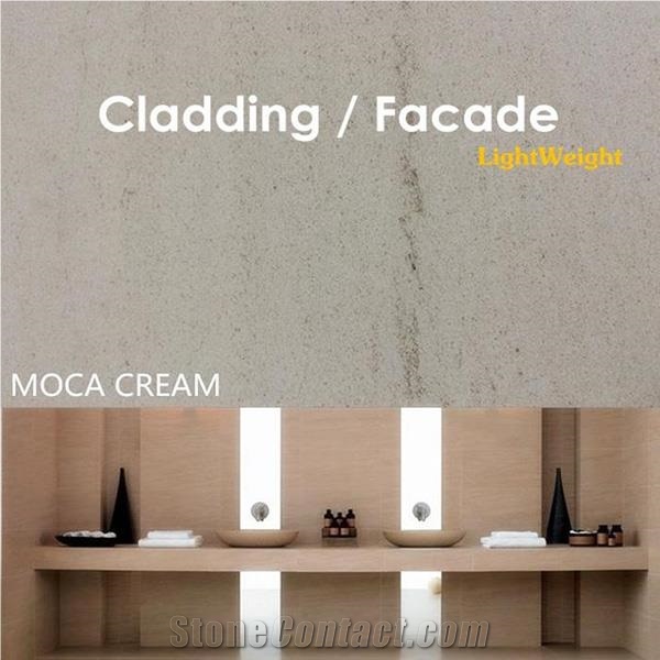 Lightweight Moca Cream Limestone Honeycomb Panels