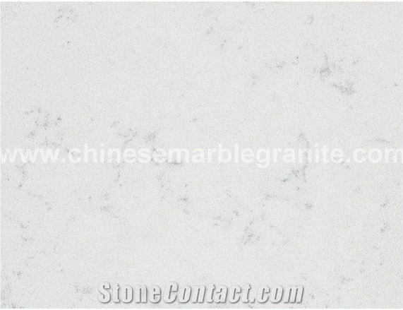 Pinpoinl Snow Marble Veins White Quartz Tiles
