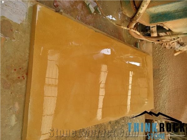 Precast China Yellow Sandstone Honed Flooring Tile