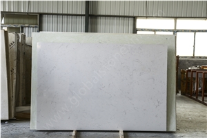 Chinese Pure White Artificial Marble Slab Tiles