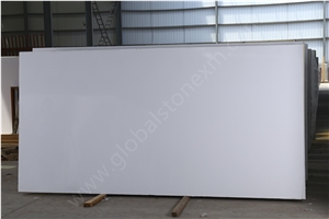 Chinese White Artificial Marble Slabs Tiles