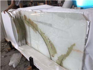 Composite Onyx Slabs with Tempered Glass Custom