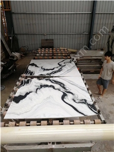 Panda White Marble Slabs Tiles for Washing Room