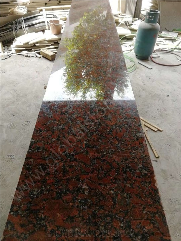 Rosso Santiago Red Granite Tiles Floor Covering