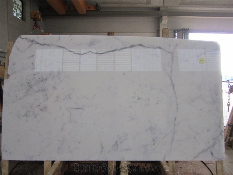 Carrara White Marble Polished Slabs
