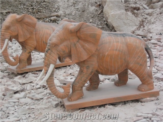 Marble Elephant Statue Animal Sculpture Customize