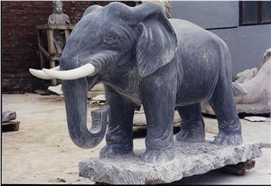 Marble Elephant Statue Animal Sculpture Landscape