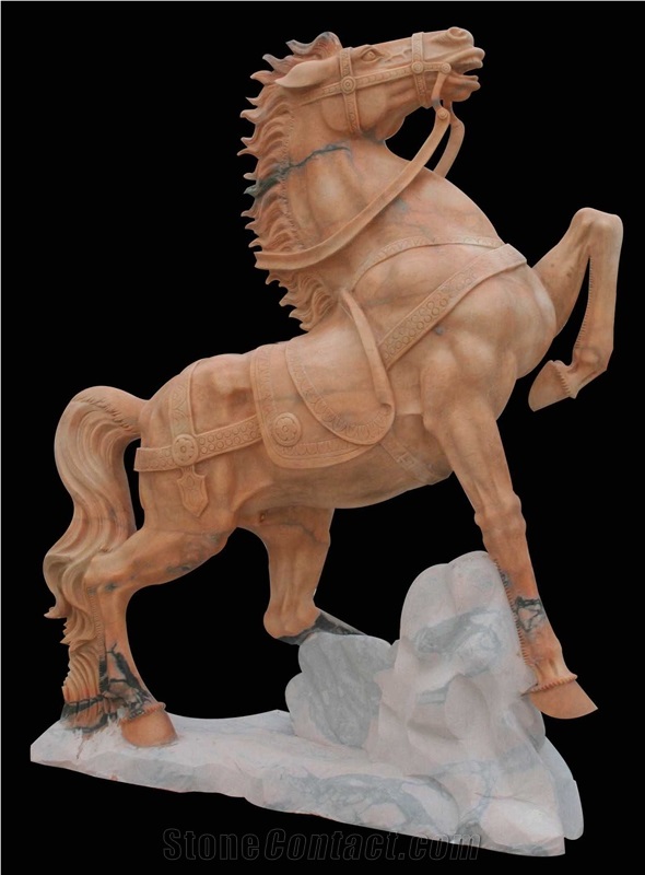 Marble Horse Guard Statue Animal Sculpture Custom