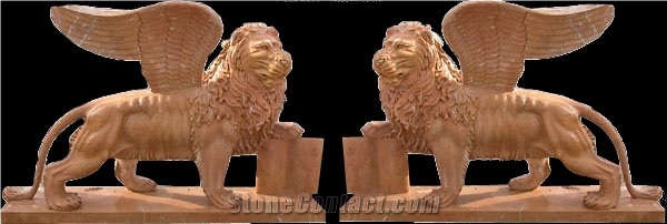 Stone Guardian Lion Guard Statue Animal Sculpture